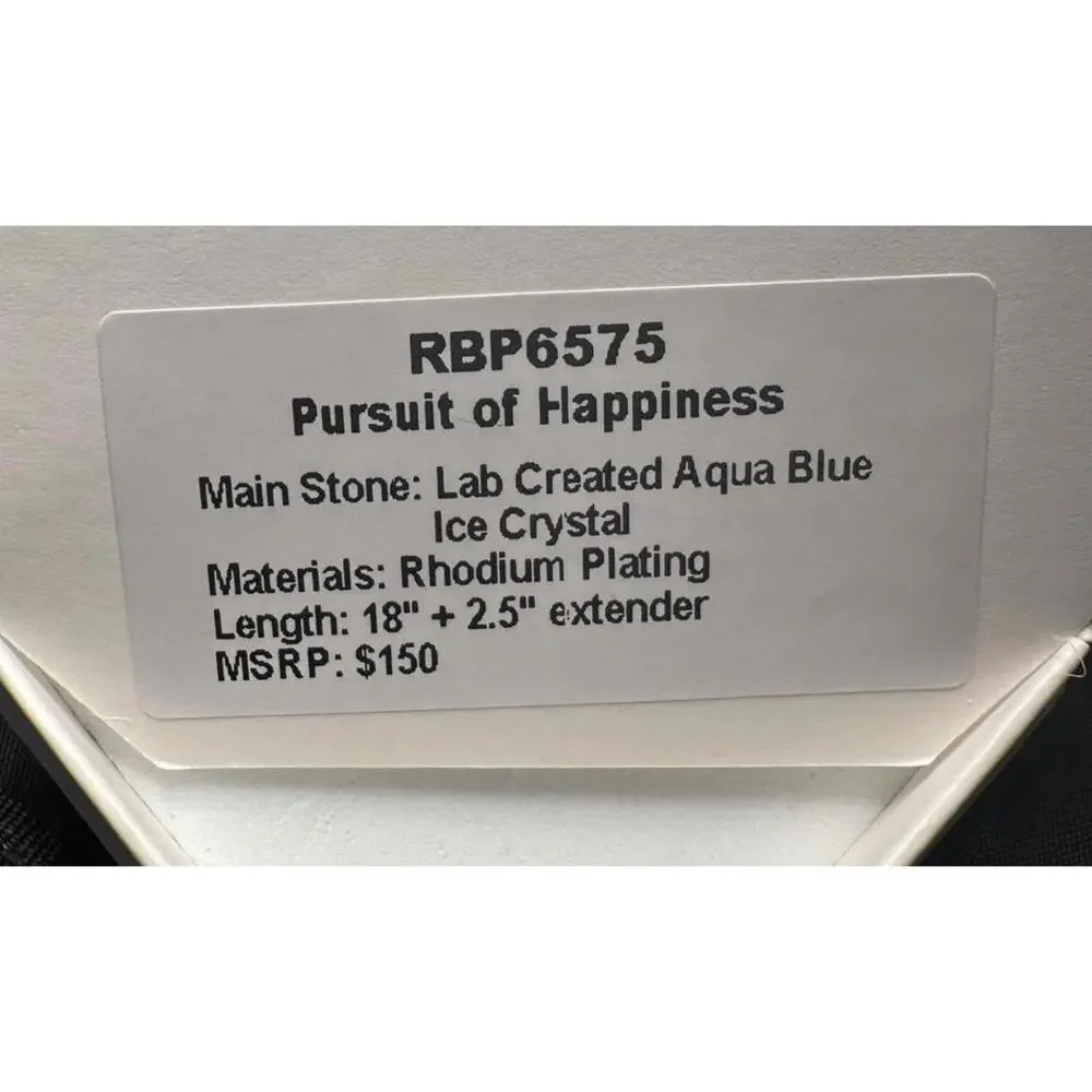 Bomb Party NWT Aqua Blue Ice Crystals "Pursuit of Happiness" - Picture 3 of 3